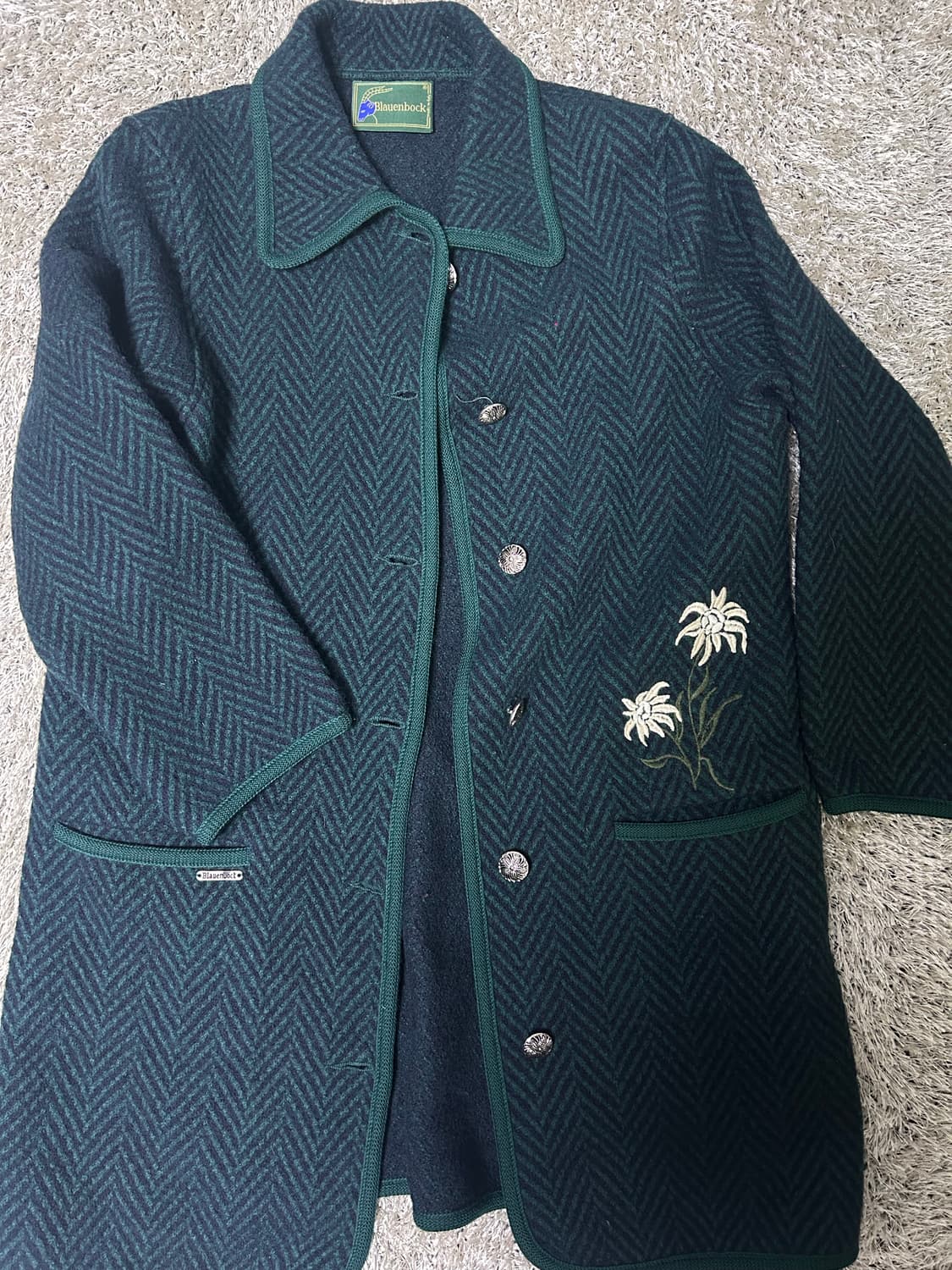 이태리제 blauenbock 울100프로 코트 사이즈 77 상품이미지1