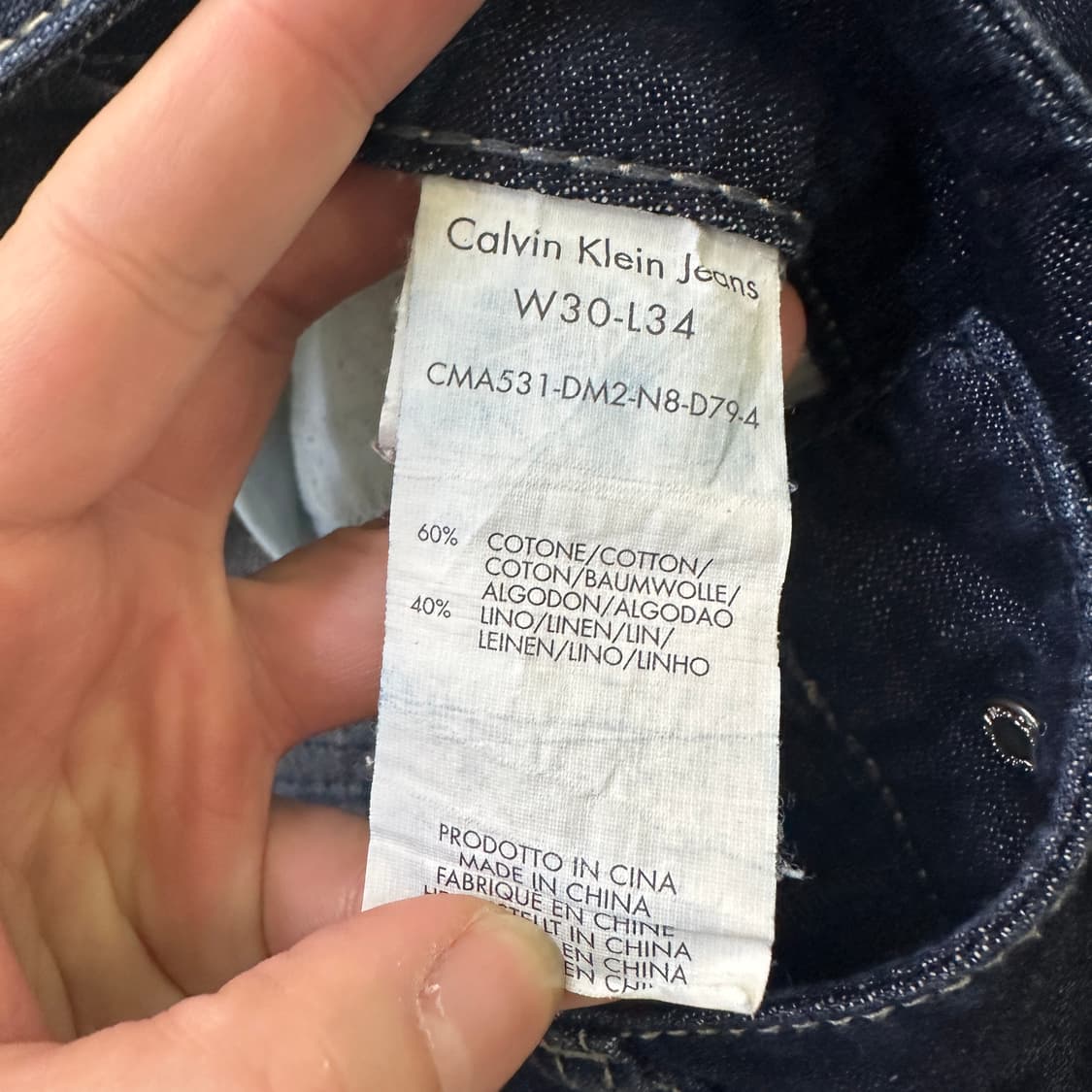 W30L34 캘빈클라인진 데님 팬츠 0326D 상품이미지2