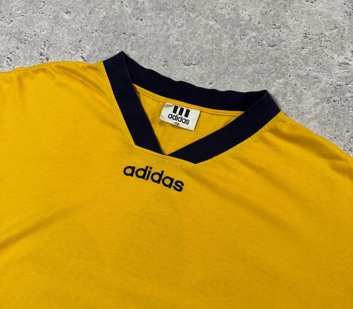 2XL 아디다스 빅로고 올드스쿨 90s 면 반팔 티 병아리 상품이미지6