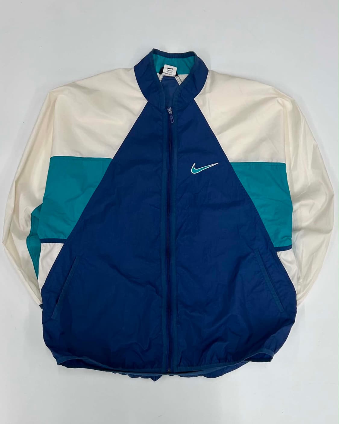 [XL] 나이키 90s 미국 올드스쿨 윈드브레이커 자켓 컬러블록 집업 상품이미지1