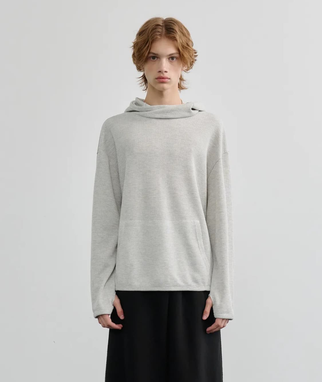 waffle hooded t-shirts (oatmeal) 와플후드티 상품이미지1