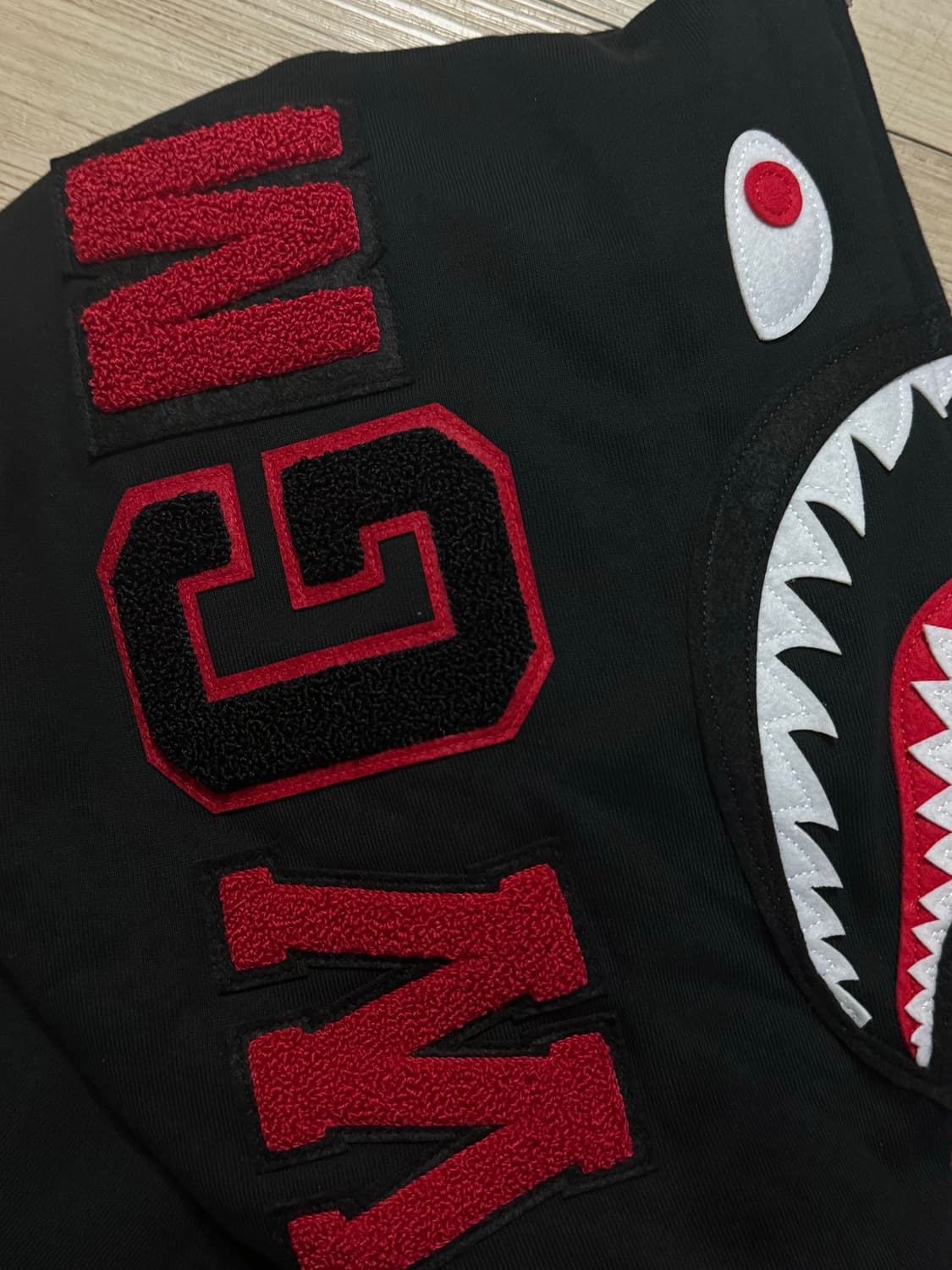 베이프 아디다스 콜라보 샤크 후드집업 S 상품이미지5