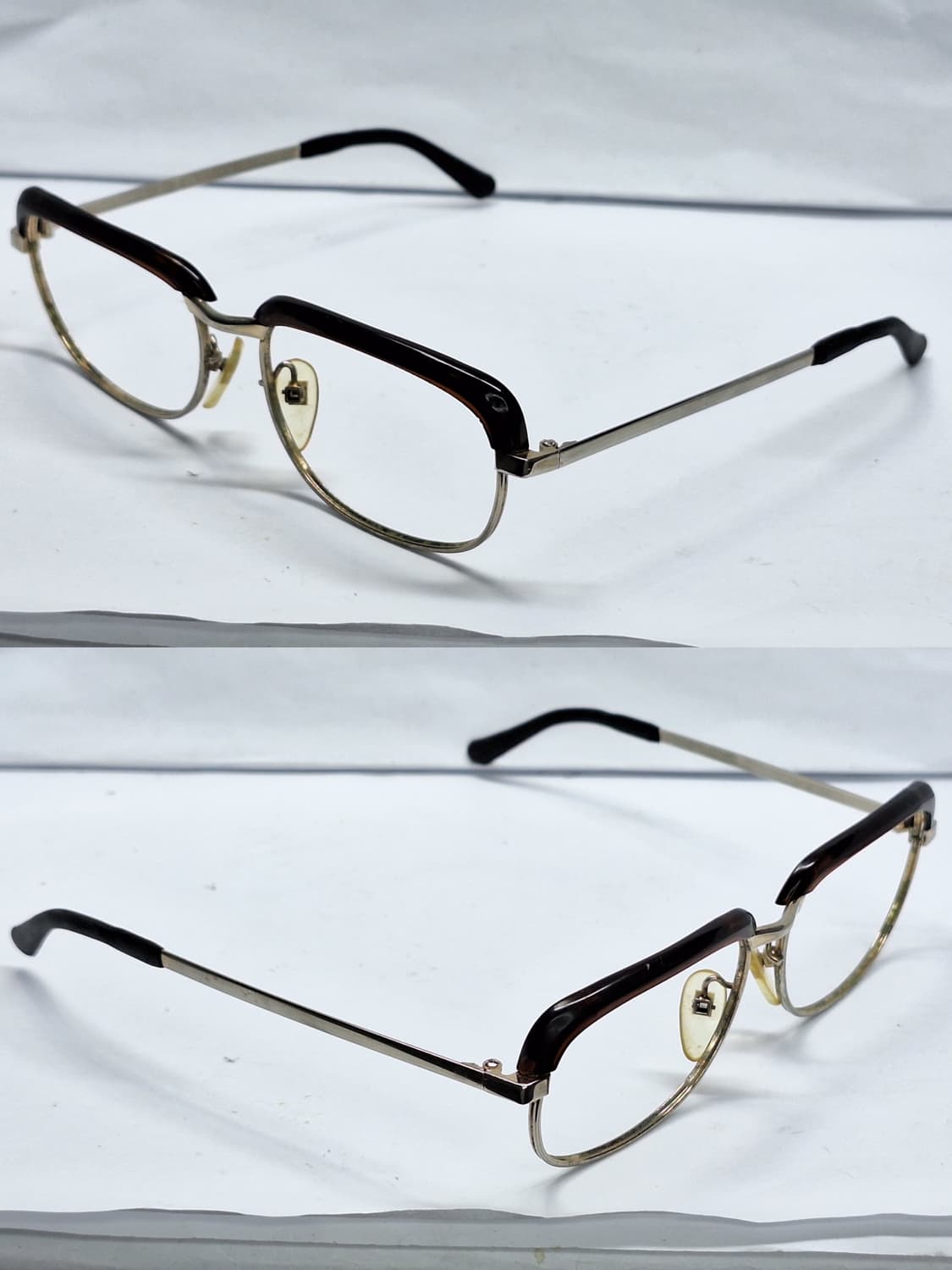 80s 일본 빈티지 스테인리스 브로우라인 하금테 안경테/수입 패션 클래식 상품이미지4