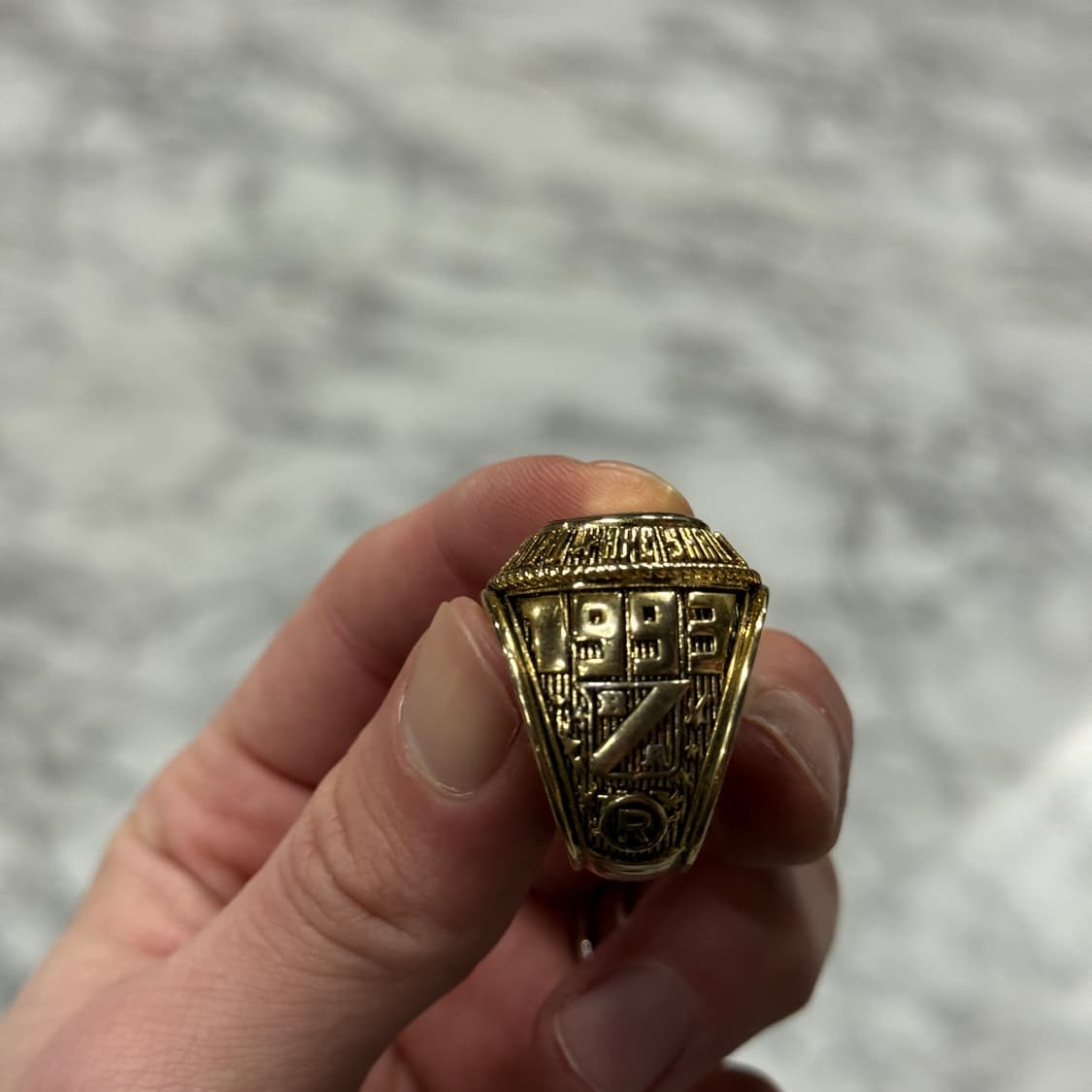 정품 베이프 컬리지 링 골드 상품이미지4