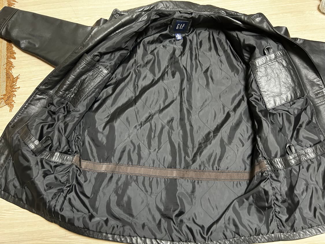 [XL] 빈티지 올드 갭 레더 카코트 블랙 상품이미지7