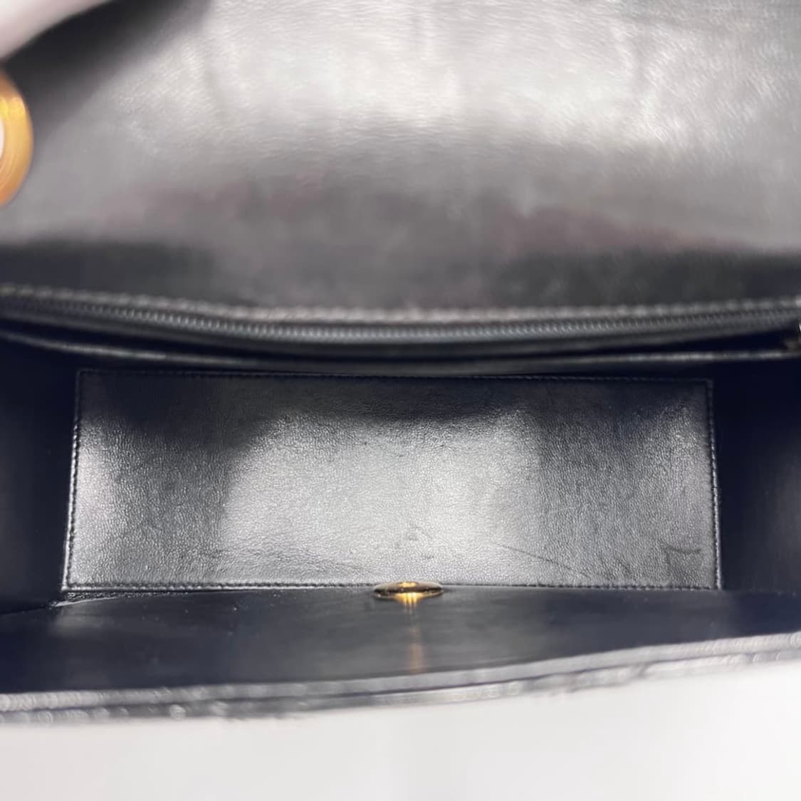 샤넬 켈리백 빈티지 클래식 블랙 페이턴트 체인 금장 상품이미지7