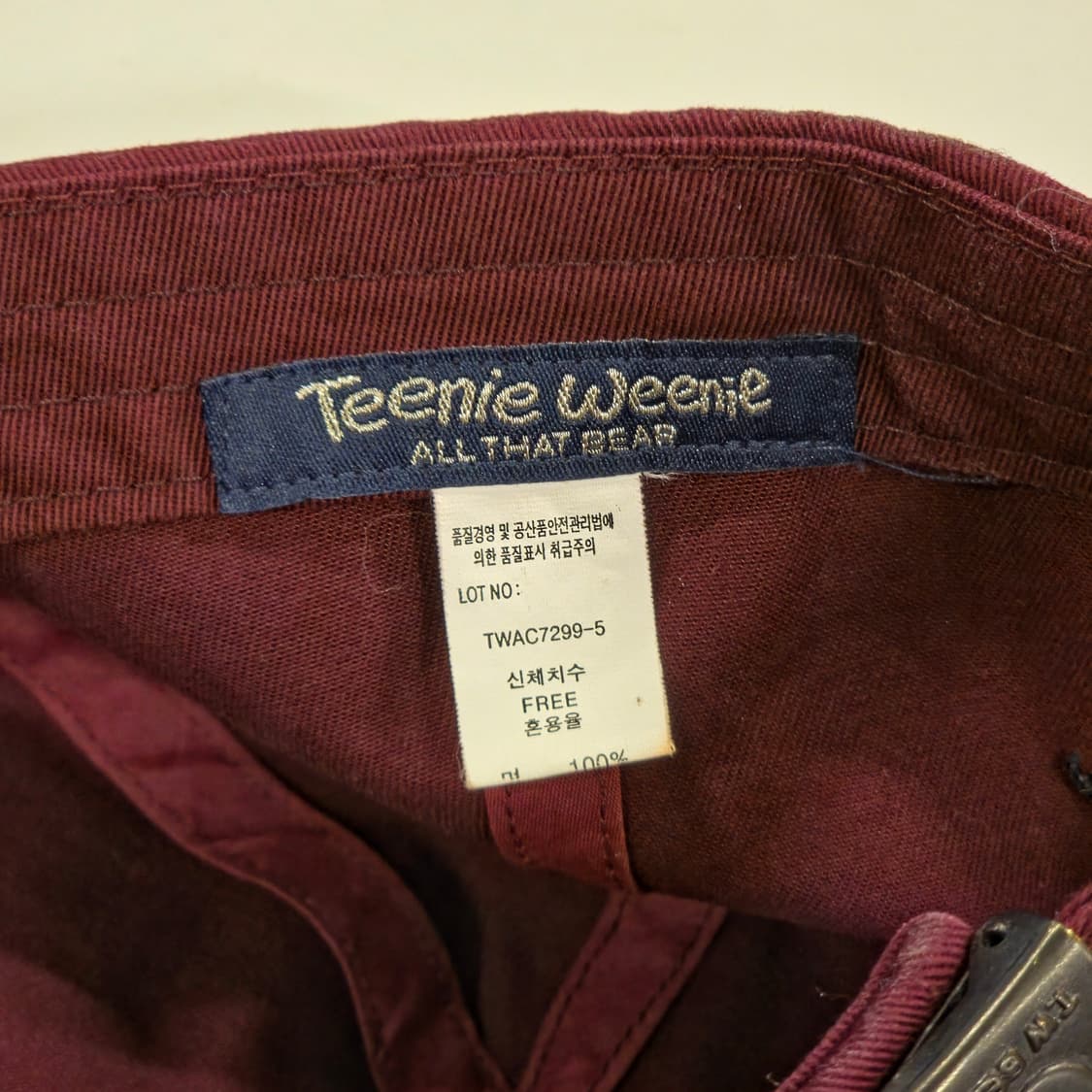 티니위니 버건디 볼캡 상품이미지5