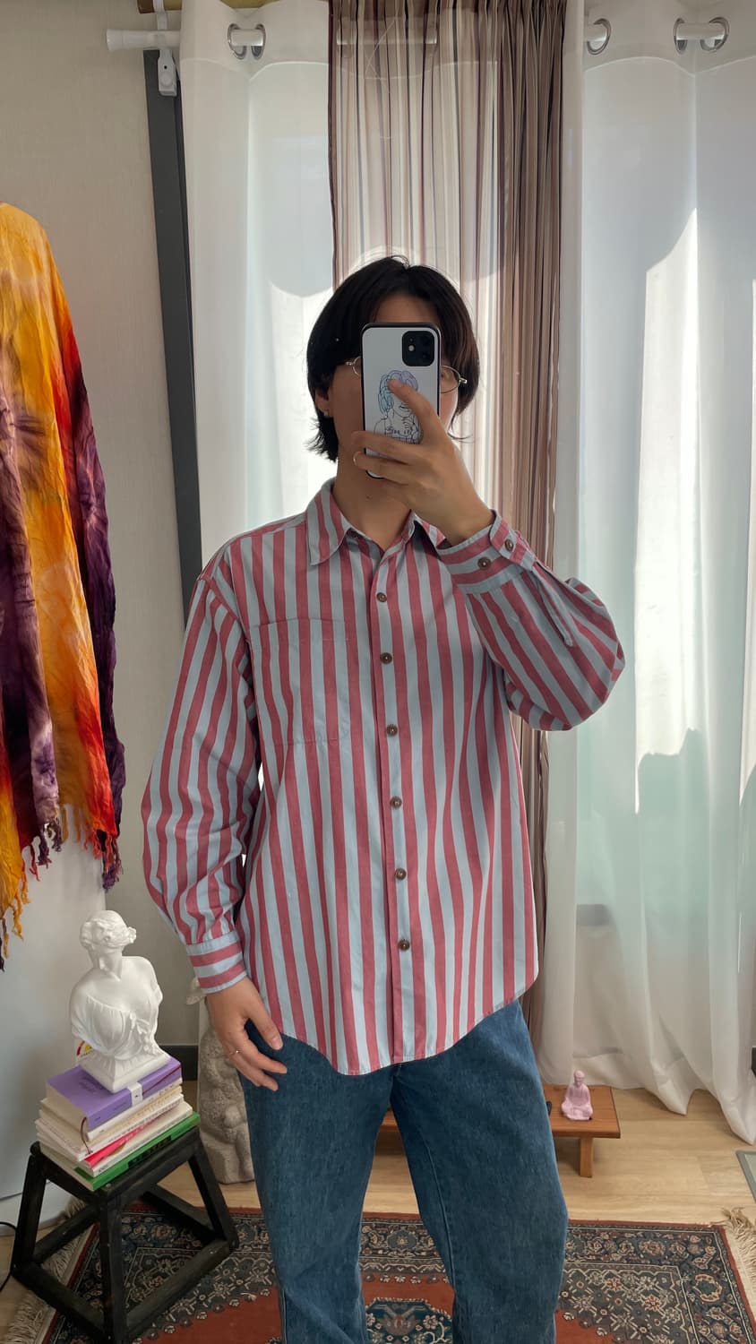 Eddie Bauer 에디바우어 빈티지 스트라이프 코튼 셔츠 상품이미지3