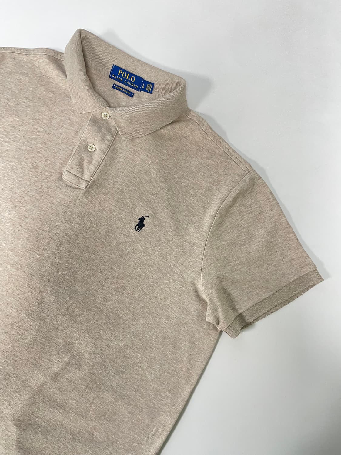 [L] 폴로 랄프로렌 코튼 PK 카라 반팔 티셔츠 커스텀 슬림핏 상품이미지3
