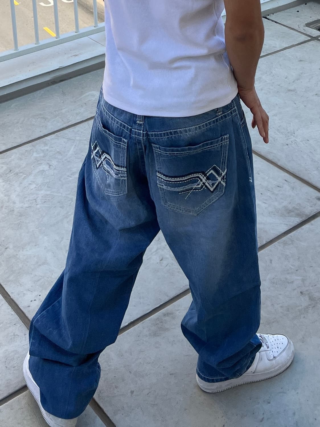 빈티지 자수 힙합팬츠 상품이미지1