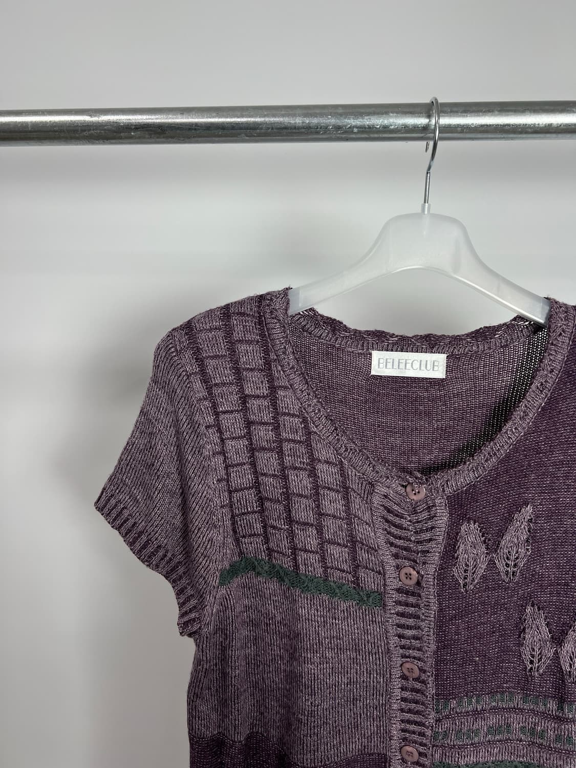 빈티지 반팔 니트 베스트 상품이미지2