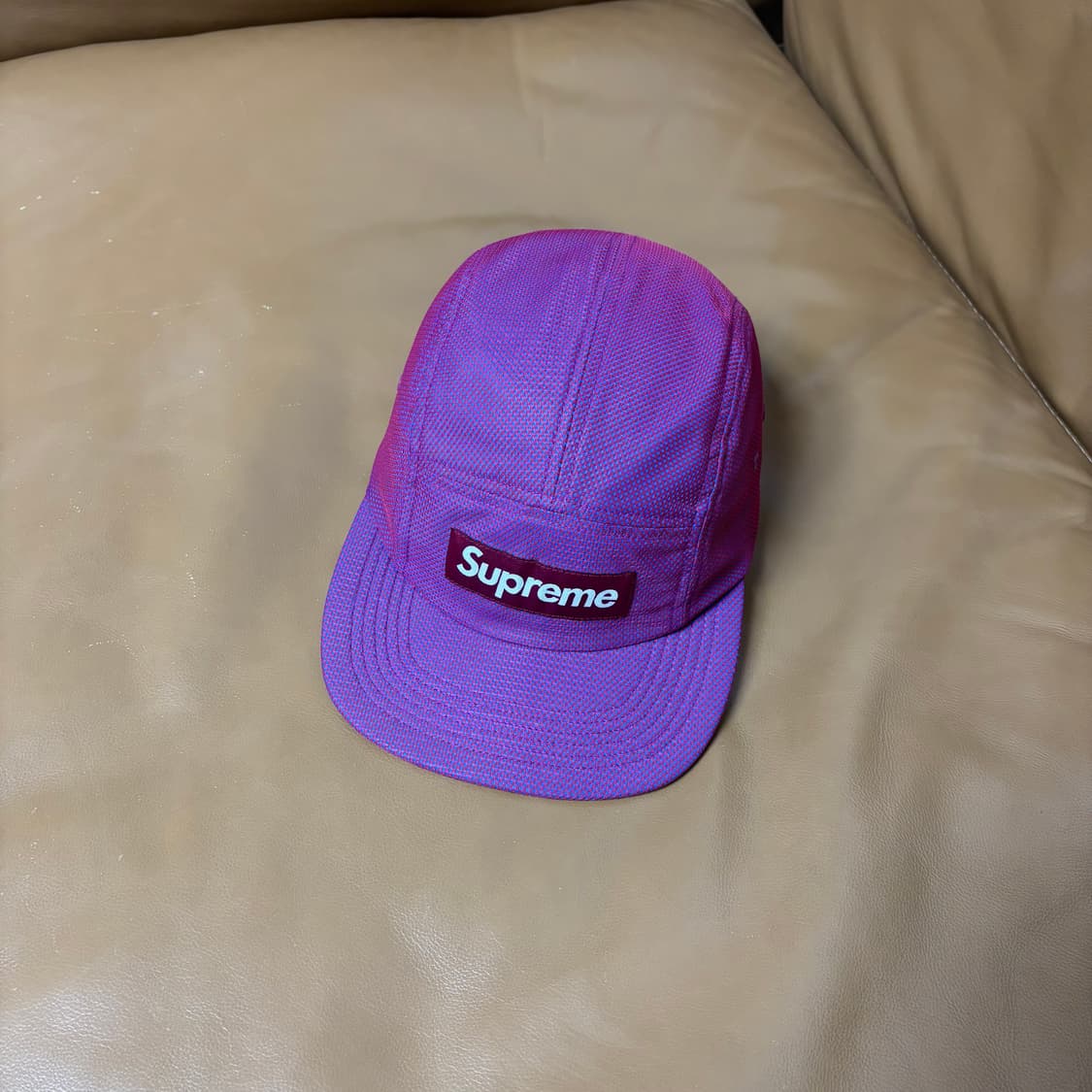 슈프림 캠프캡 모자 박스로고 퍼플 상품이미지1