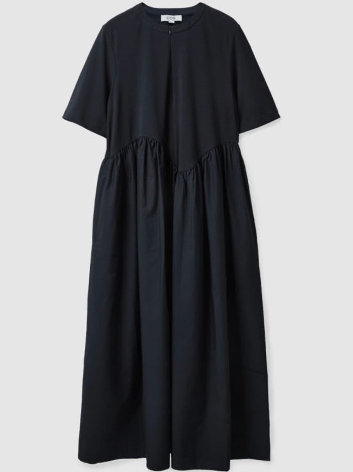 COS 코스 오버사이즈 애시메트릭 웨이스트 드레스 네이비 상품이미지2