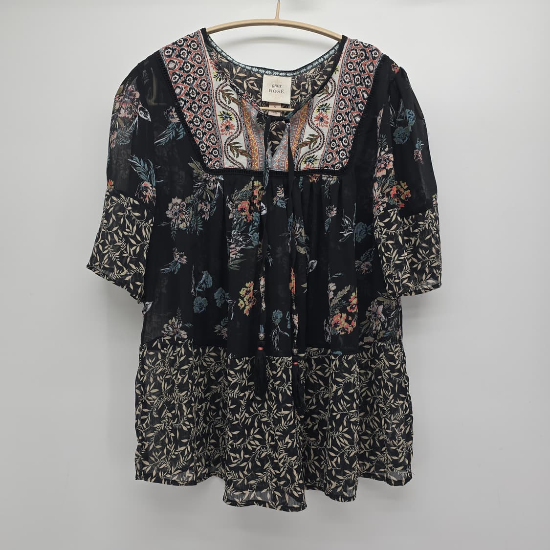 Knox Rose 보헤미안 플라워 블라우스 상품이미지1