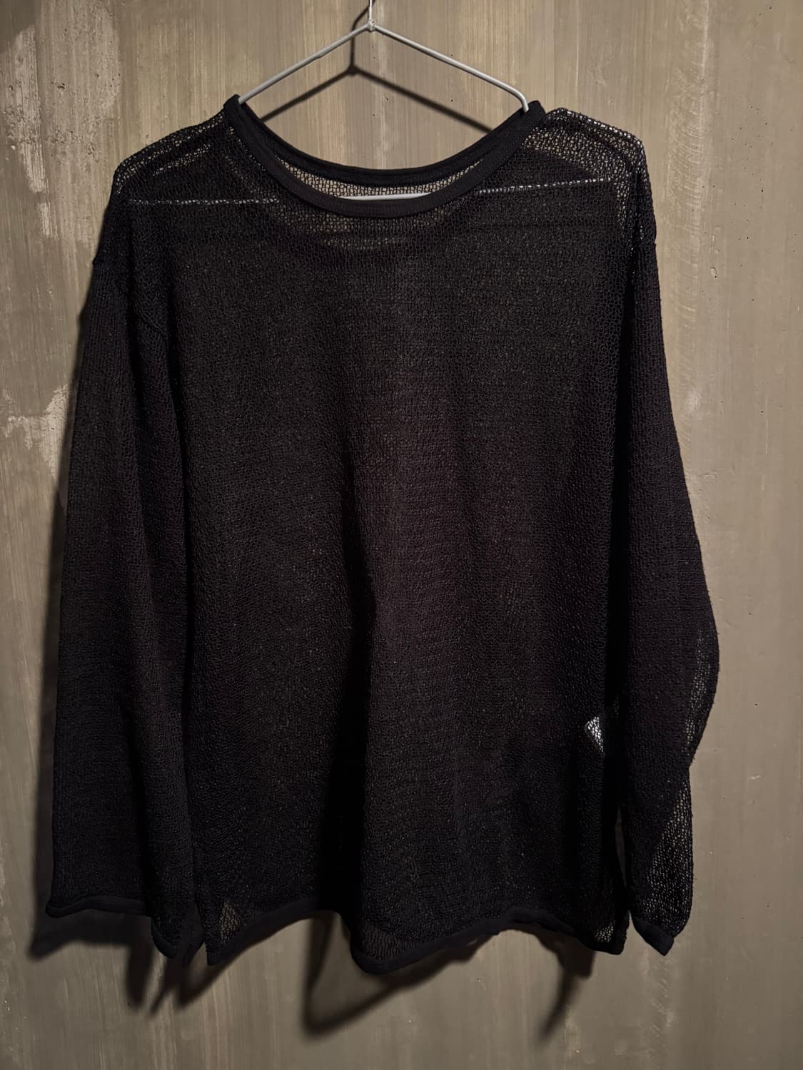 punk Black veil mesh knit top 상품이미지2