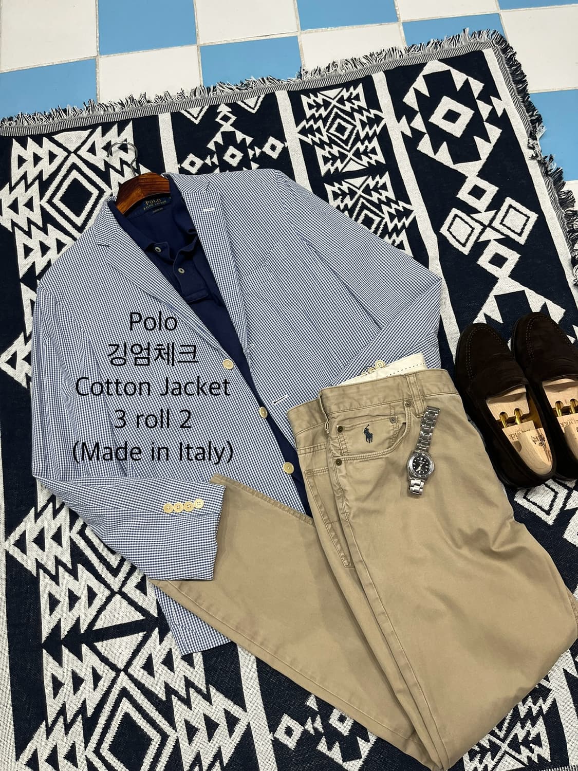 Polo 폴로랄프로렌 깅엄체크 코튼자켓 3 roll 2 italy 메이드 상품이미지1