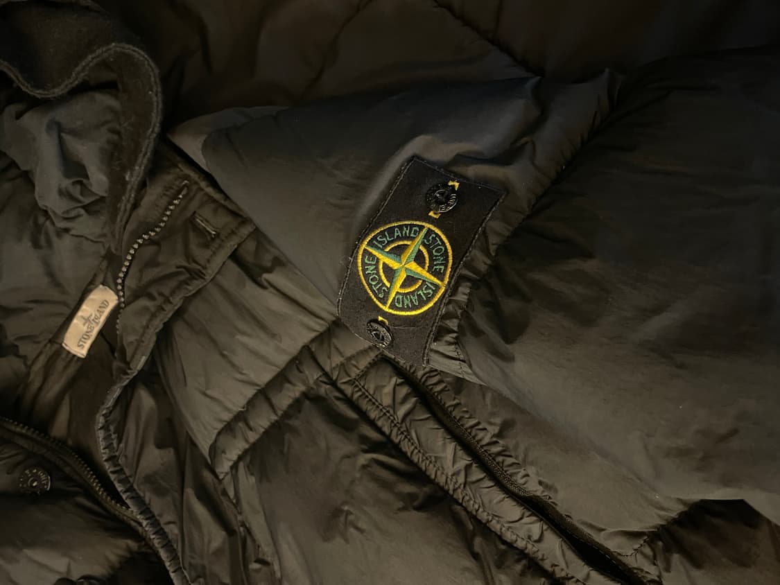 스톤아일랜드 가먼트다이드 크링클렙스 NY 다운 롱패딩 라지 상품이미지1