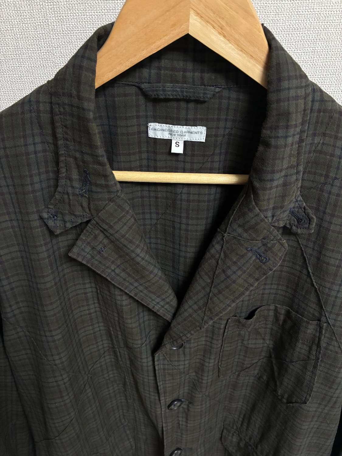 엔지니어드가먼츠 로이터 자켓 핀턱스몰플레이드 S사이즈 상품이미지8