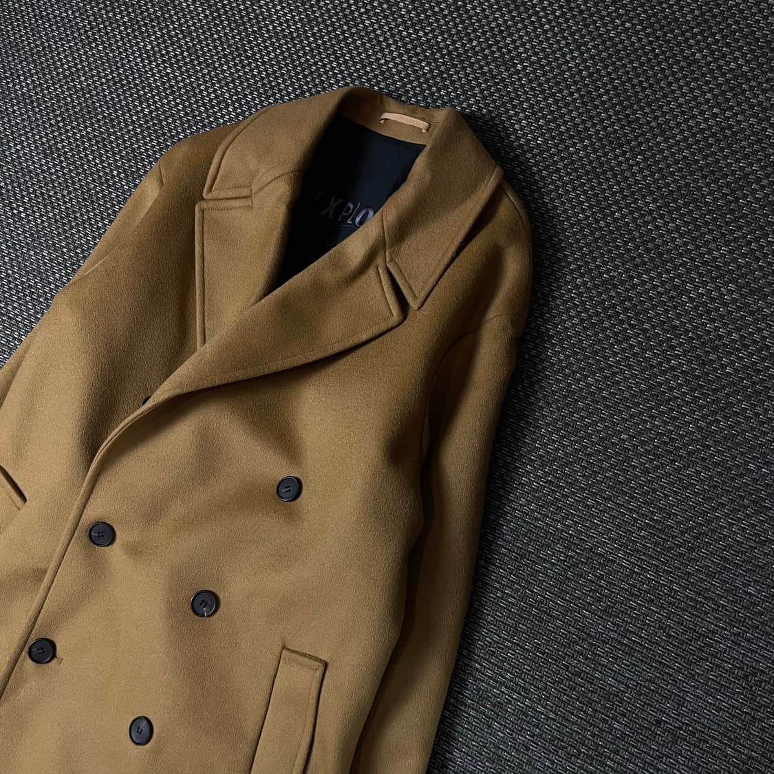 인사일런스 베이지 카멜 캐시미어 더블 롱 코트 상품이미지4