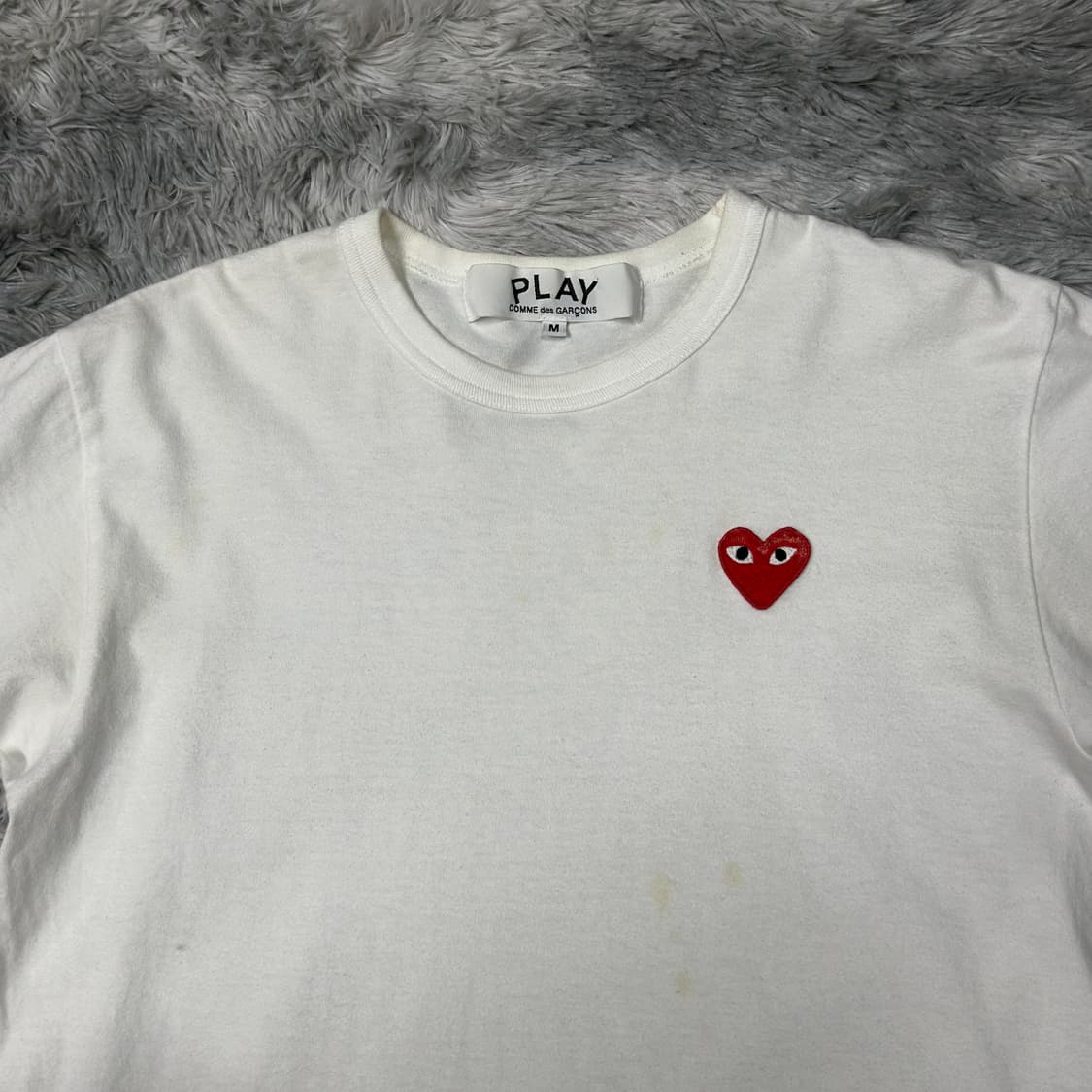 꼼데가르송 레드와펜 화이트 반팔 m 상품이미지2