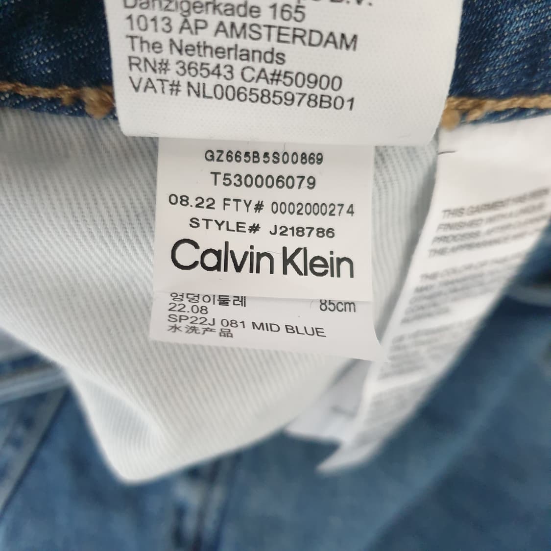캘빈클라인 90s 스트레이트핏 미드 블루 데님 상품이미지9