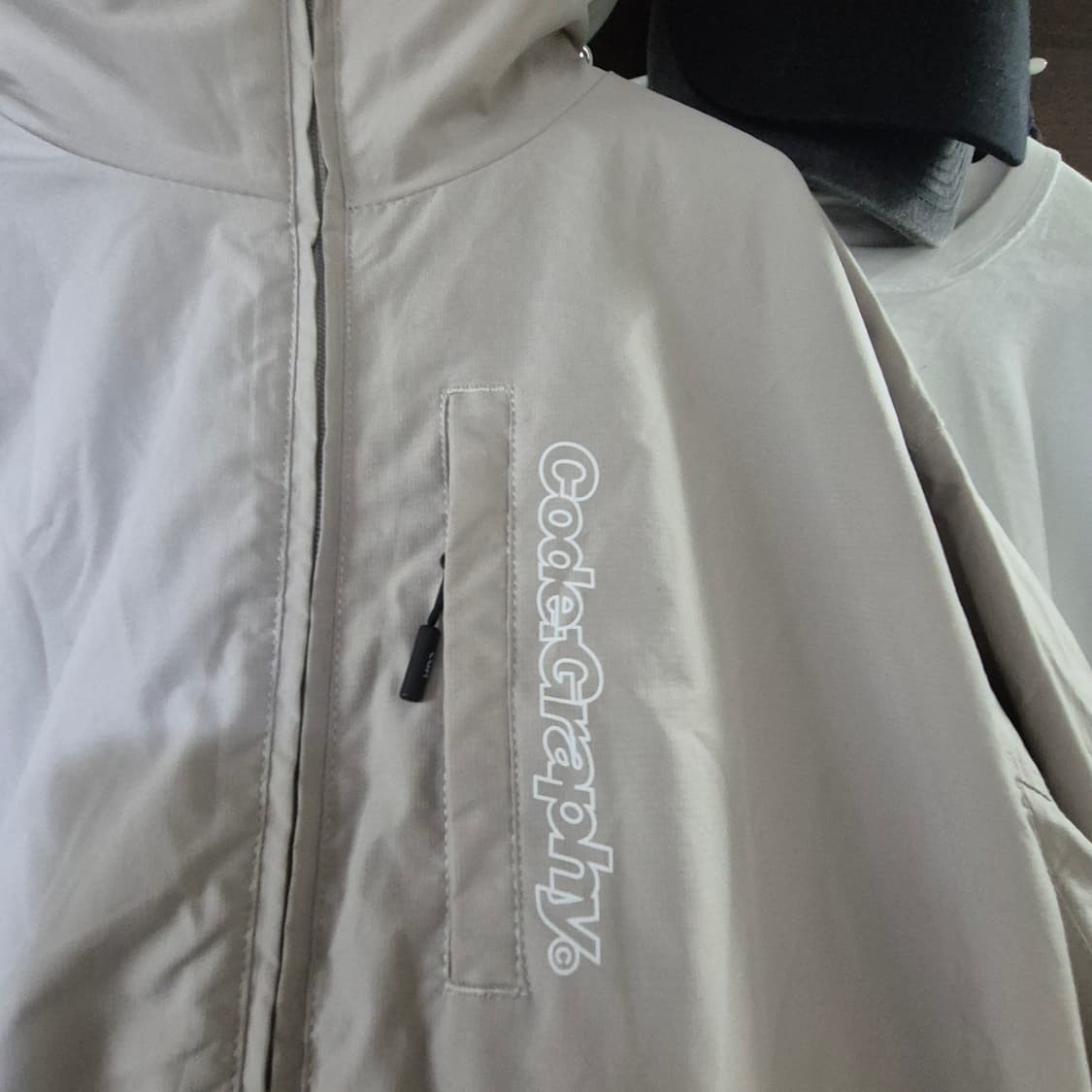 코드그라피 투웨이 바람막이 베이지 L 상품이미지2