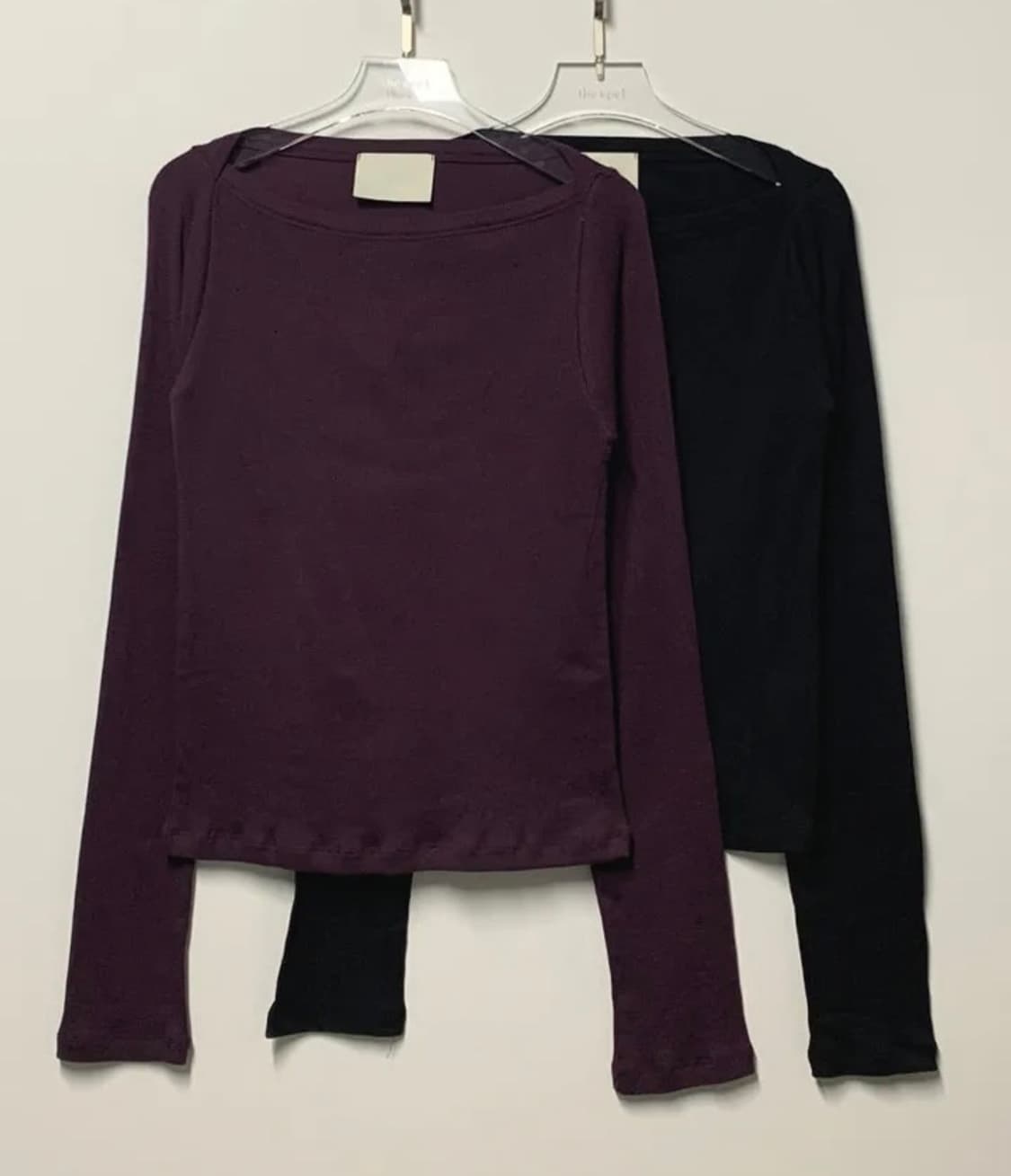 더에펠 골지 코튼 보트넥 티셔츠 상품이미지3