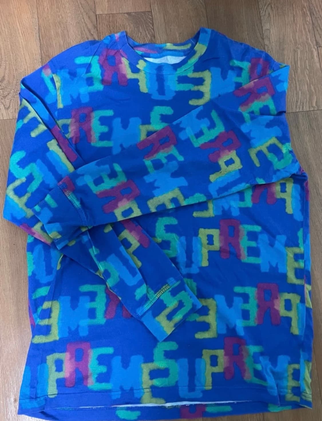 ‼️급처분‼️슈프림 S/S18 Letters LS Top 로얄 M 롱슬리 상품이미지2