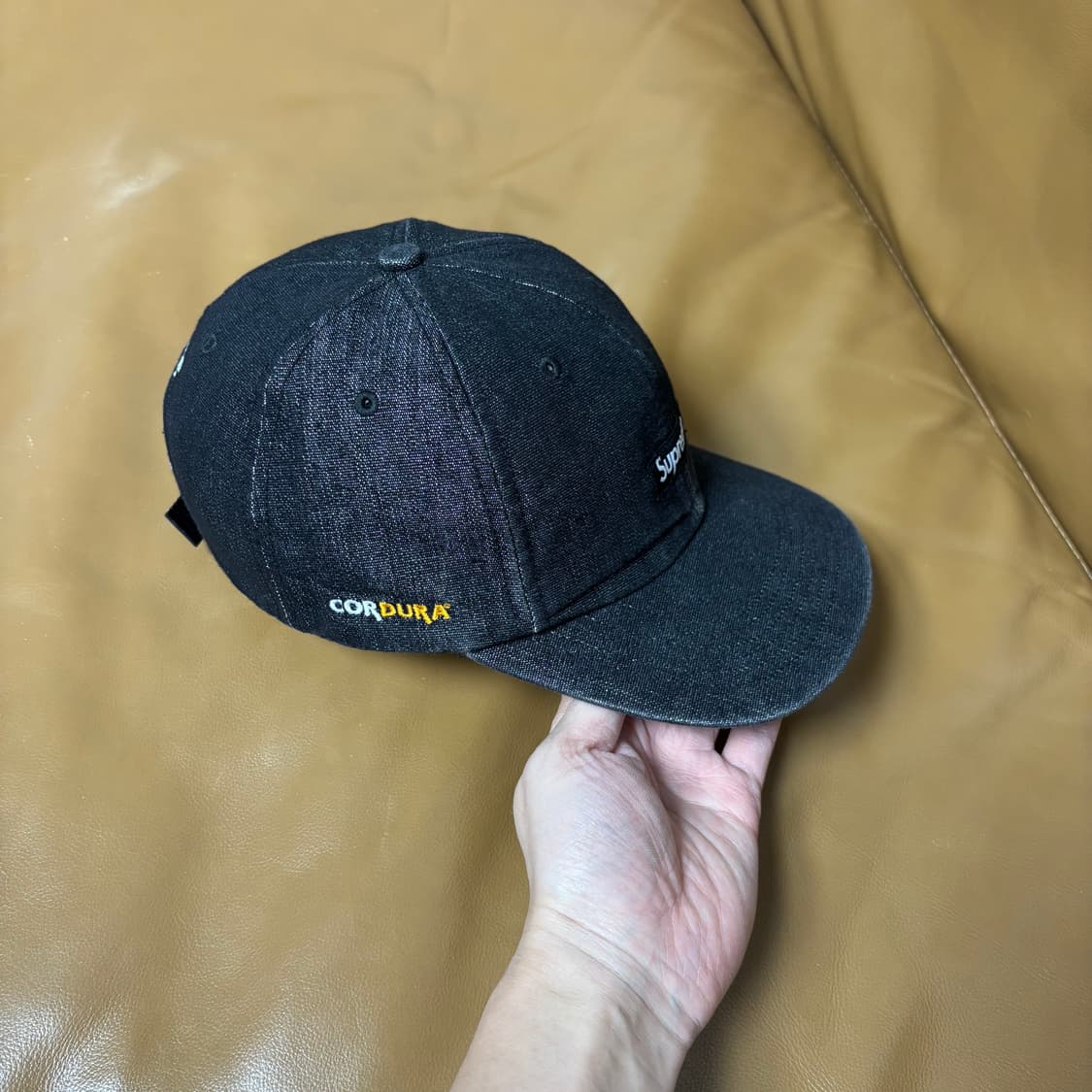 슈프림 6패널 볼캡 모자 데님 블랙 상품이미지3