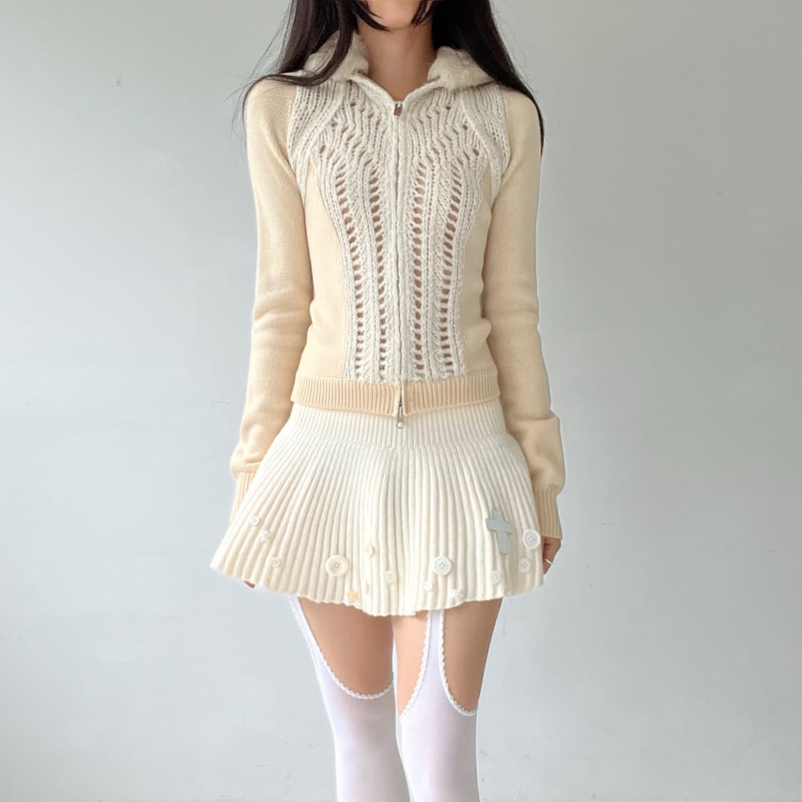 A/X fairy knit hoodie zip up 상품이미지6