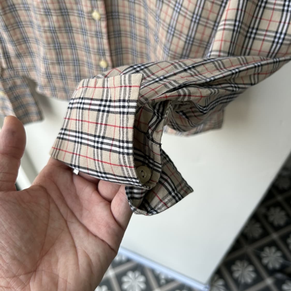 14829 - 버버리 베이지 노바체크 셔츠 상품이미지4