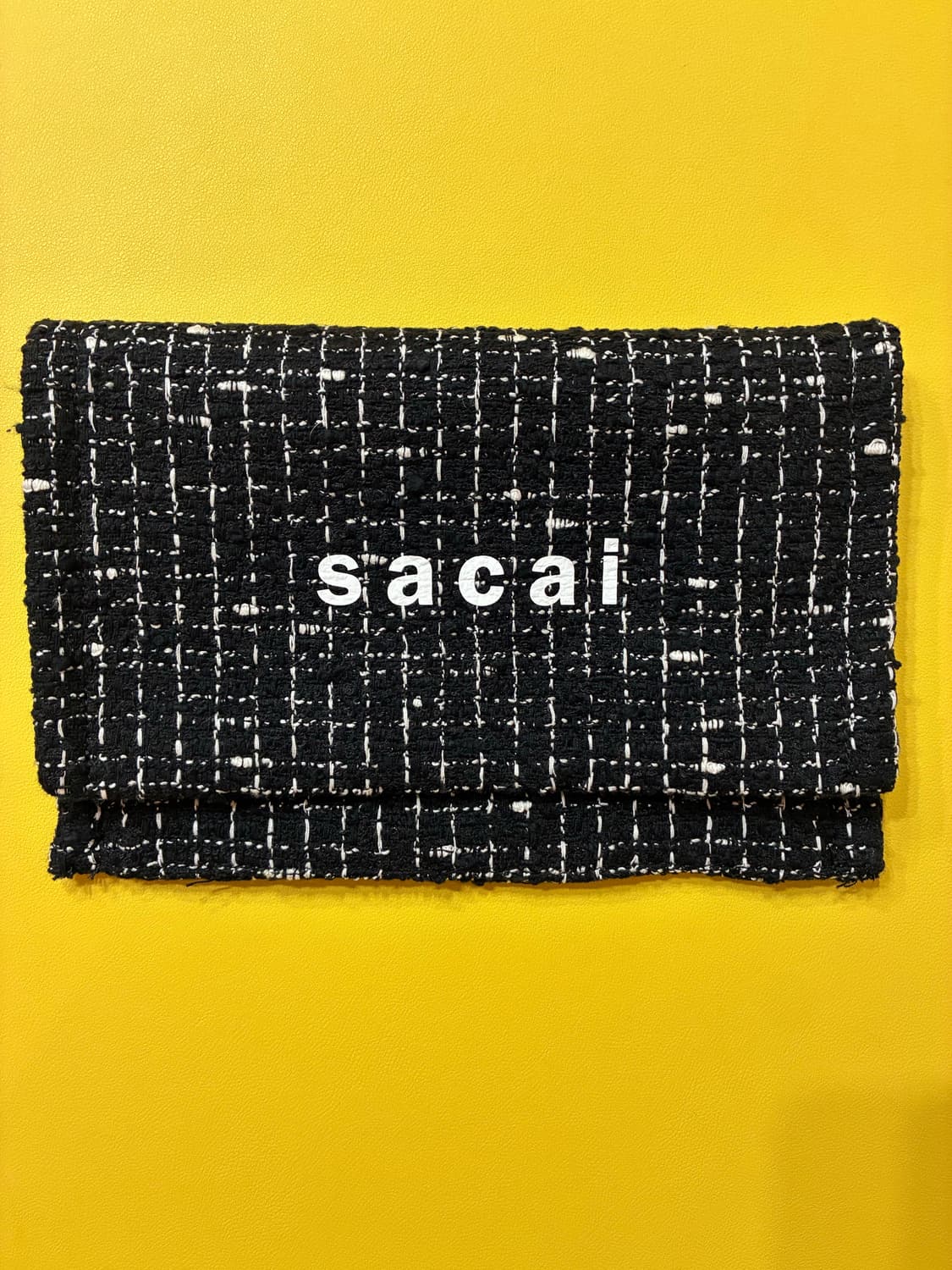 [새상품/정품] sacai 트위드 로고 지퍼 클러치 🖤 상품이미지1