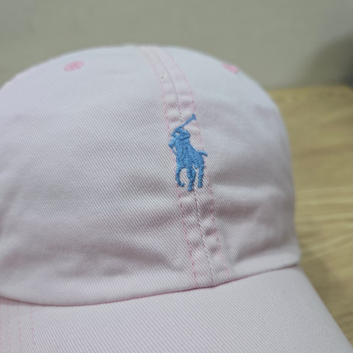 OS 폴로랄프로렌 구형 가죽끈 볼캡 핑크 상품이미지5