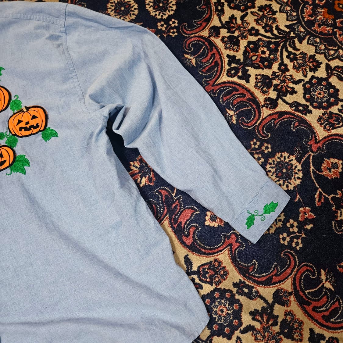 Falls Creek 90's 아메리칸 빈티지 호박 자수 루즈핏셔츠 상품이미지4