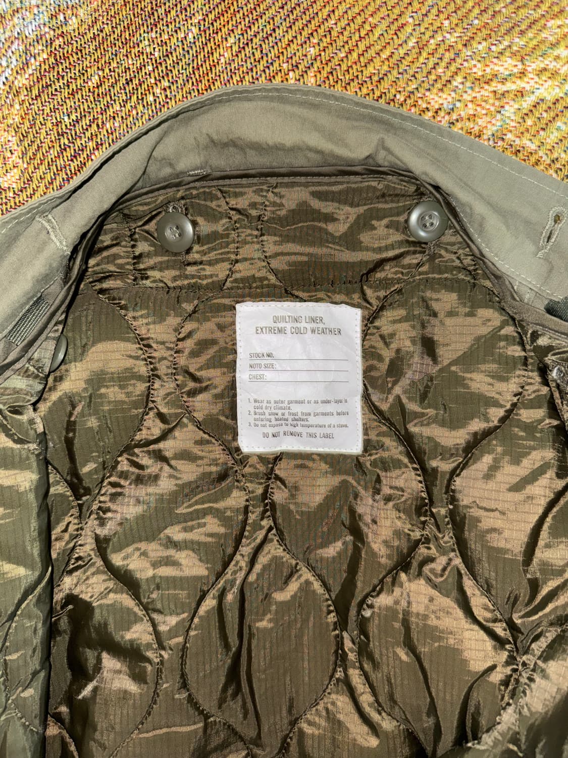 프릭스 스토어 숏 m65 외피,내피 완제품 올리브 그린 판매 상품이미지6