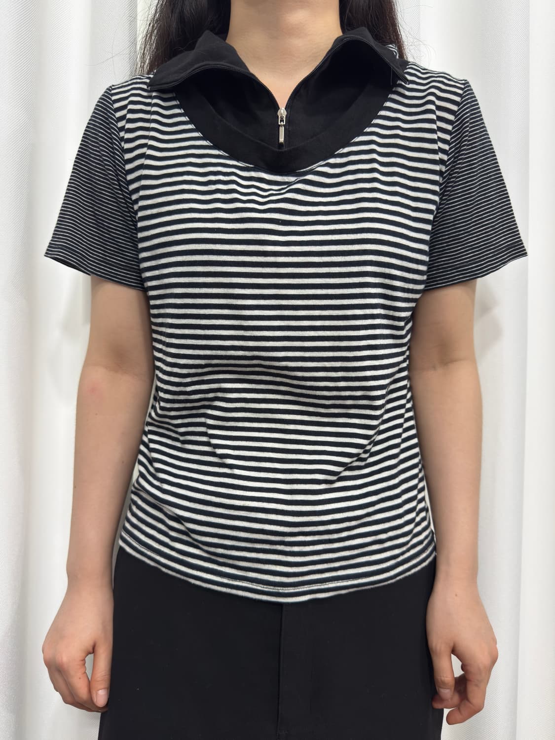 stripe hood top 상품이미지1
