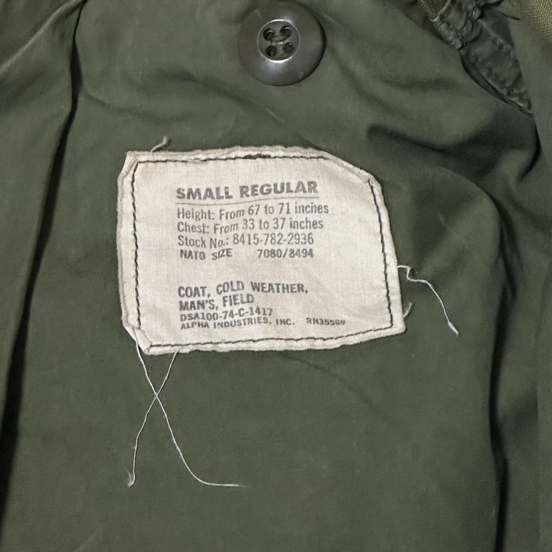 1974 군납용 m-65 필드자켓 18 상품이미지7