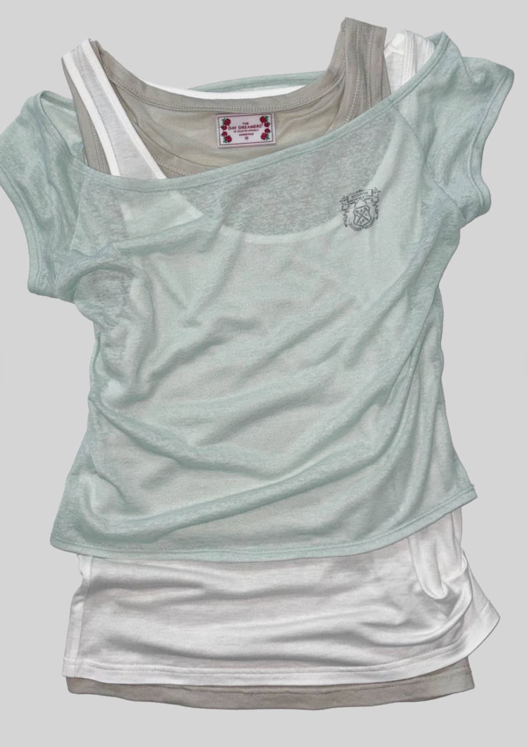 스컬프터 Lazy Sleeveless Layered Tee Mint 상품이미지2