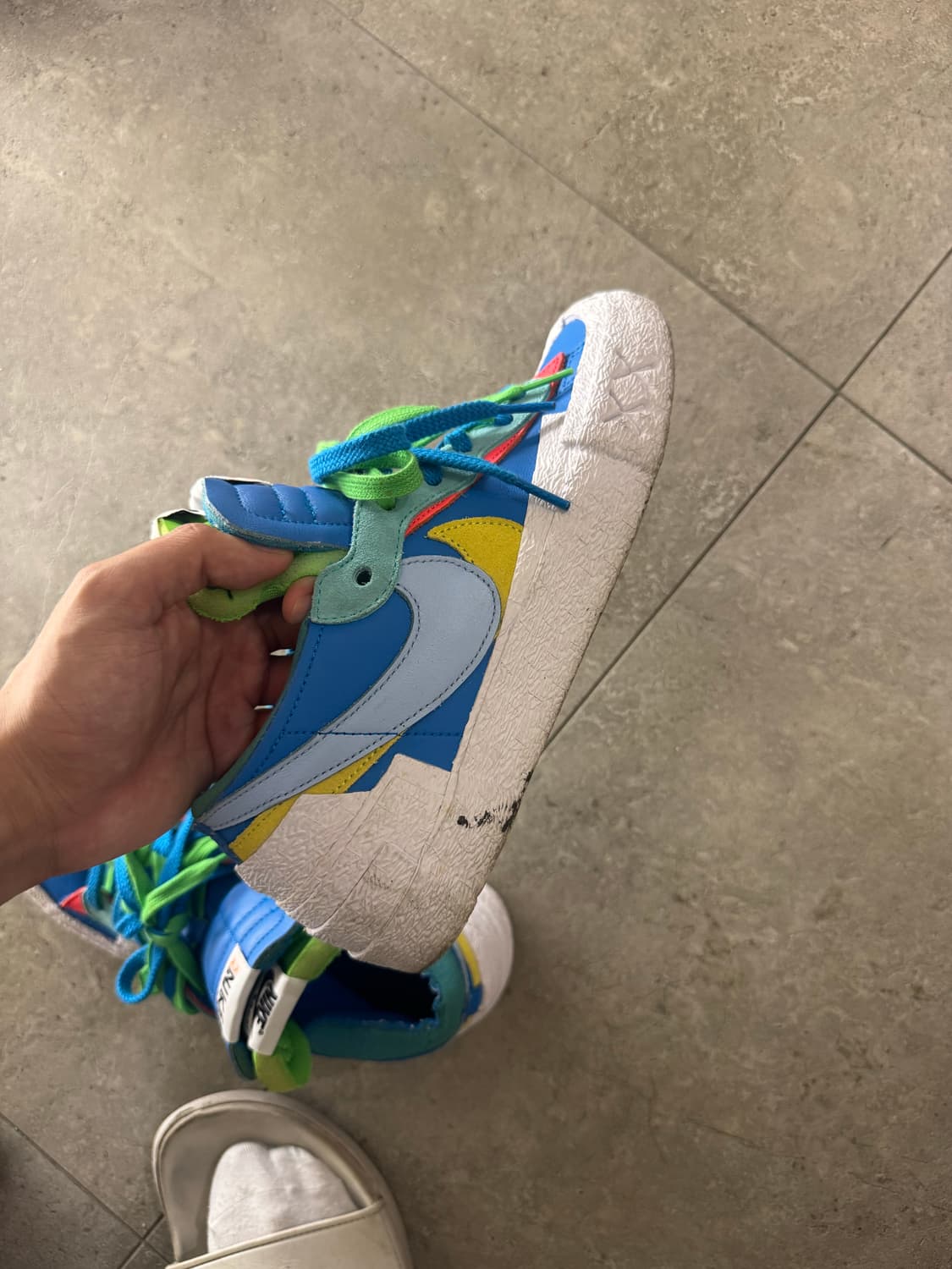 255)나이키 x 사카이 x 카우스 블레이저 로우 넵튠 블루 상품이미지7