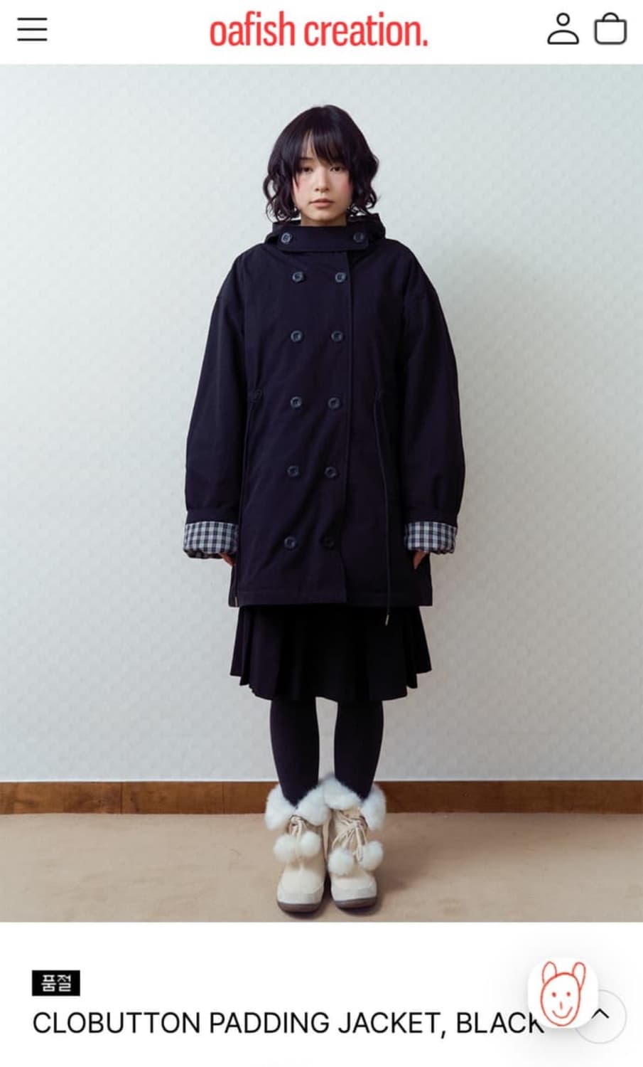 구해요))) 오피쉬 x 개횬 야상 패딩 (블랙) 상품이미지1