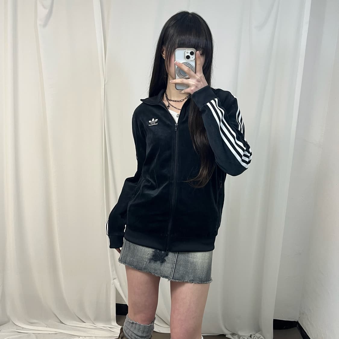 Adidas black velvet cozy jersey 상품이미지1