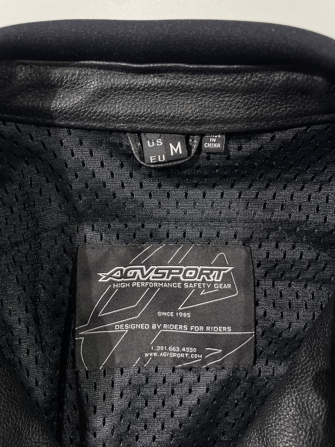 AGV 스포츠 블랙 핑크 파이핑 바이커 레더 자켓 상품이미지7