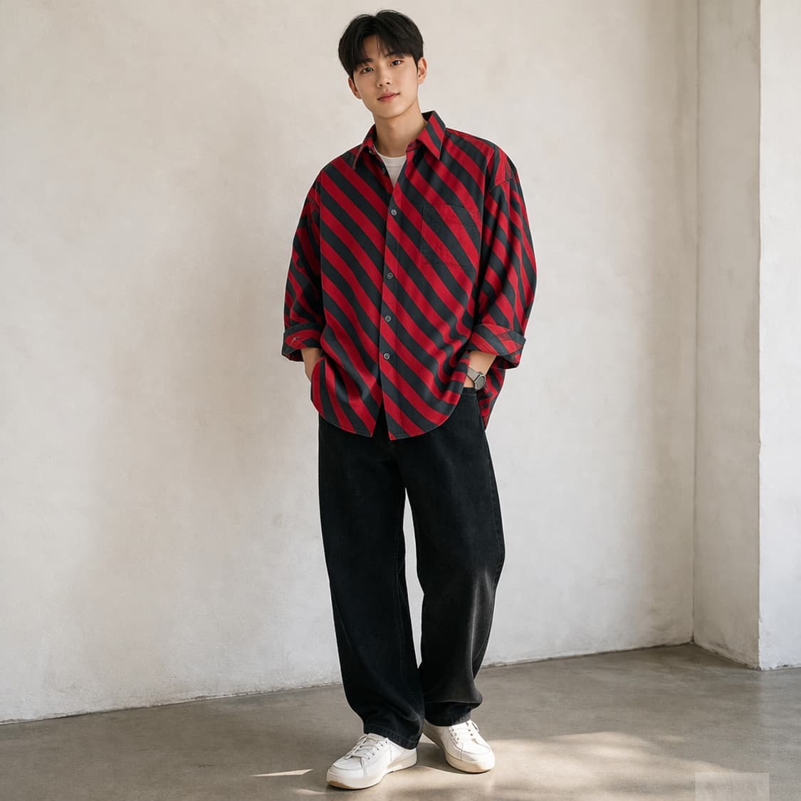 마르니[MARNI] 사선 스트라이프 셔츠 상품이미지1