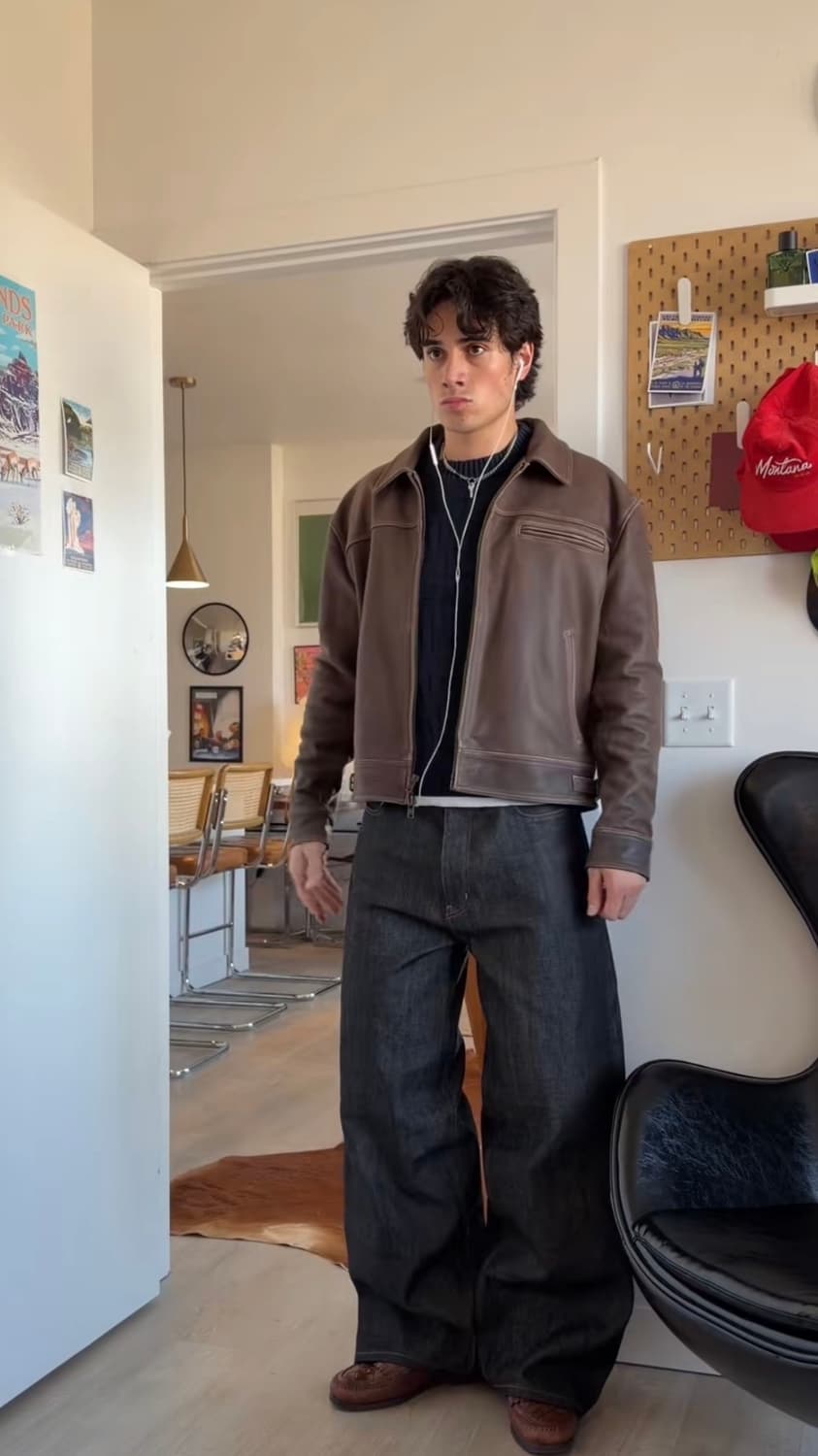 뮤티머 mutimer 에이지 워시 레더 자켓 상품이미지5