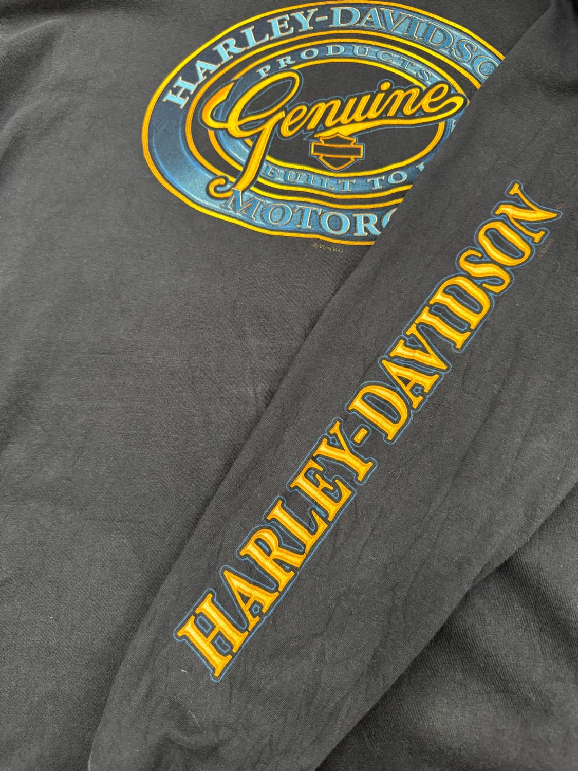 XL)할리데이비슨 빈티지 DAYTONA 프린팅 네이비 롱슬리브 상품이미지5