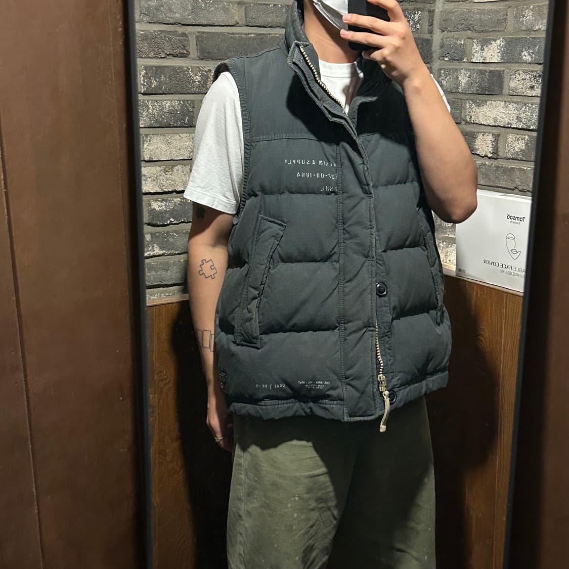 XL) 데님앤서플라이 덕다운 오리털 패딩 조끼 베스트 상품이미지10