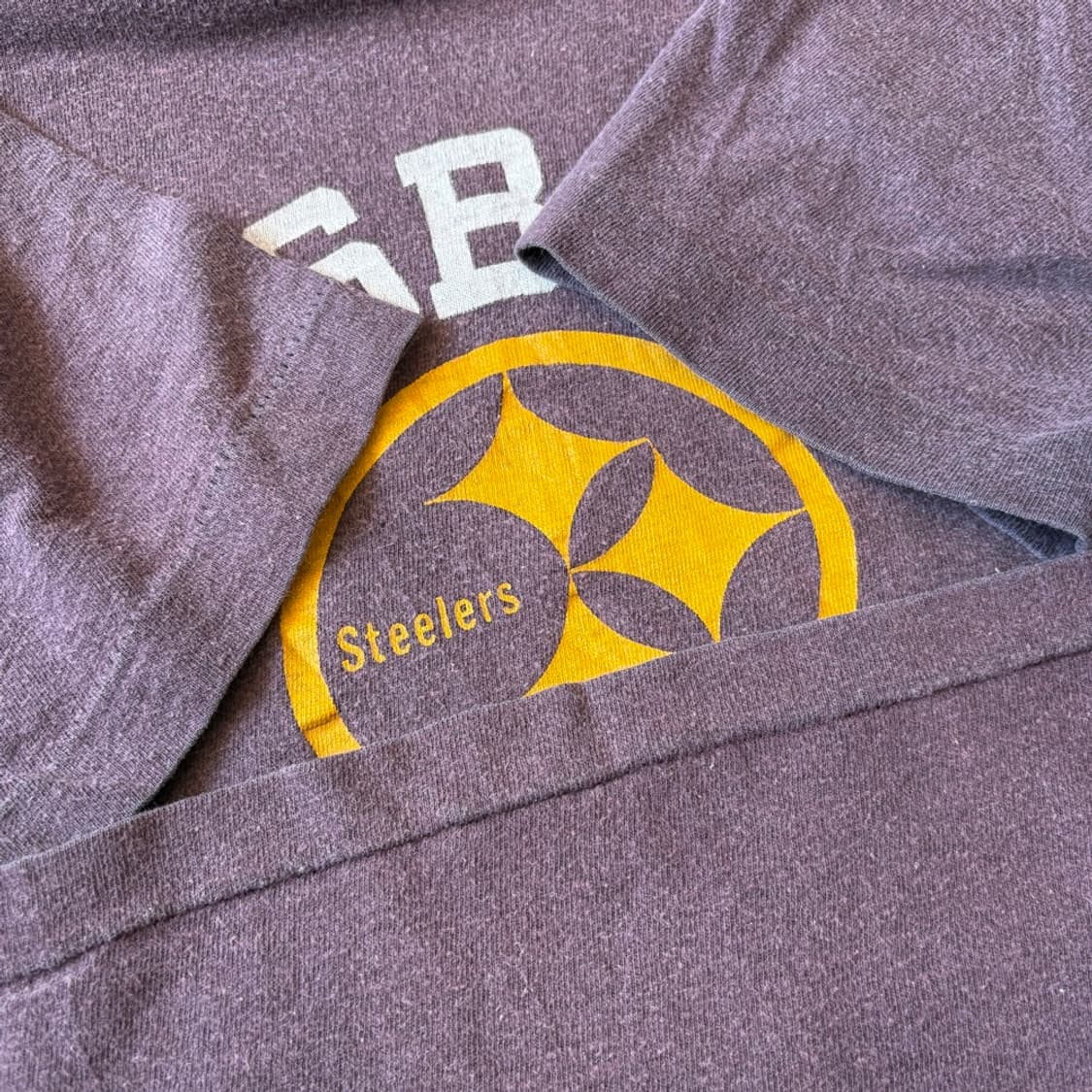 80년대 미국 생산 챔피온 퍼플 반팔 티셔츠 상품이미지5