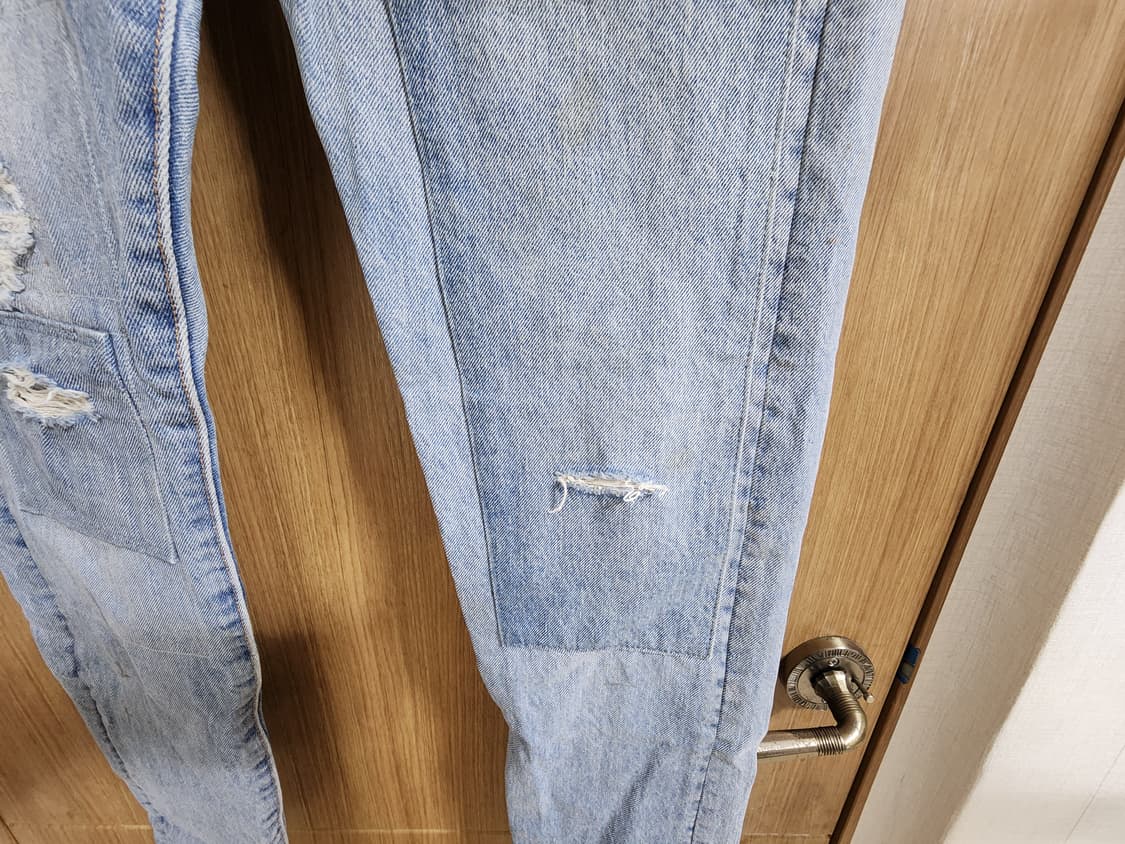 (34)리바이스 512 슬림 테이퍼드 빈티지 데미지 워싱 데님 팬츠 상품이미지5