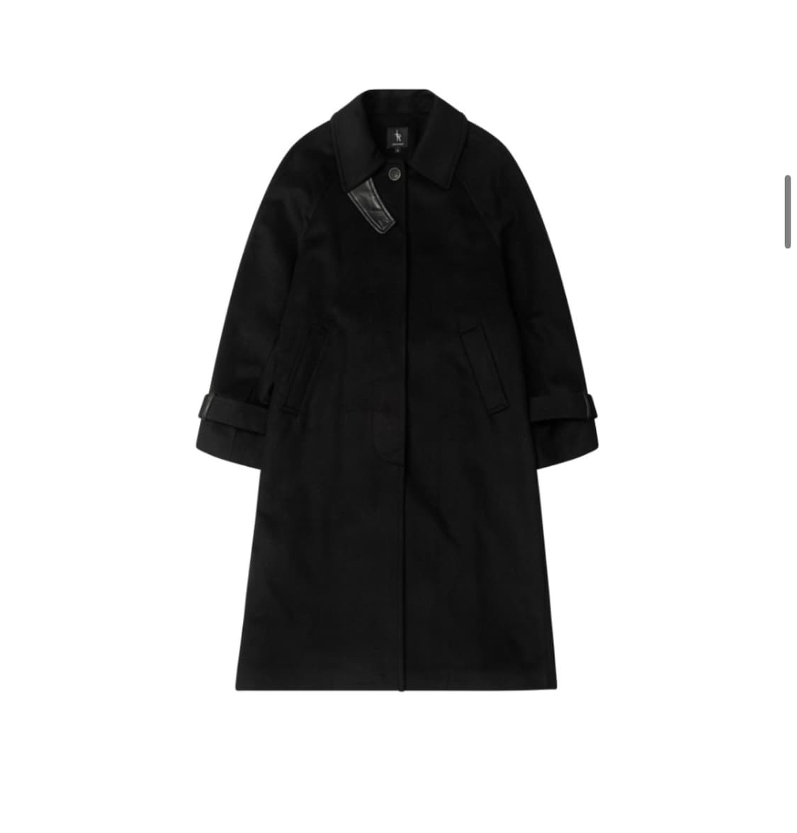 (S) 레더리 캐시미어 발마칸 로브 코트 [BLACK] 판매 상품이미지8