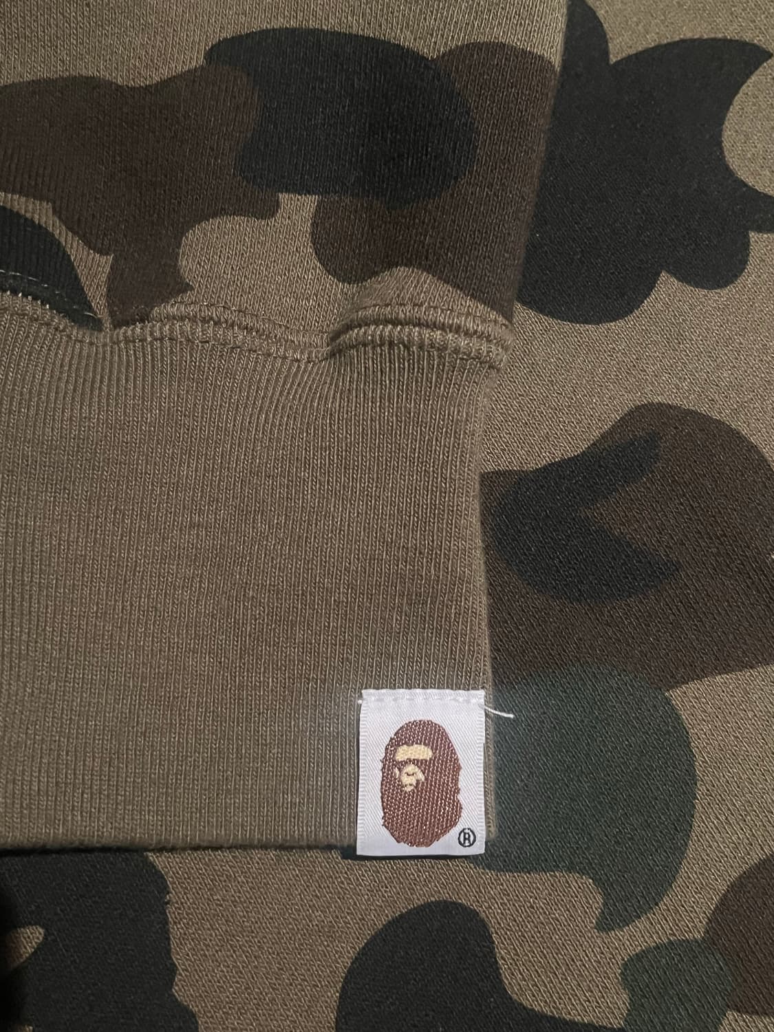 (XL) 베이프 퍼스트 카모 샤크 풀 집 후드집업 녹계 BAPE 상품이미지3